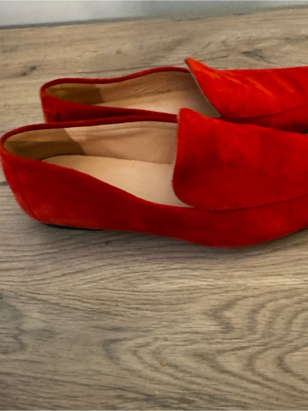 J. Crew Men's Red Suede Slip-On Loafers